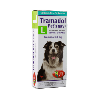 CORTA CADUCIDAD Tramadol Pets NRV L 10 Tabletas Norvet