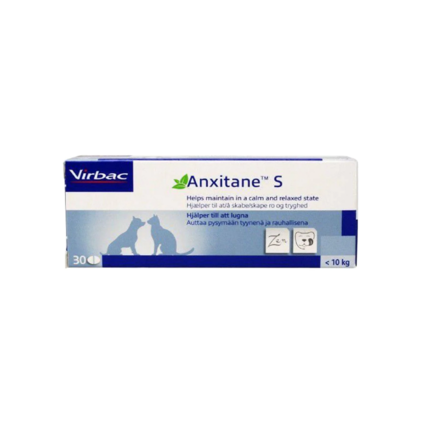 CORTA CADUCIDAD 31 Jul 2026 - ANXITANE S PERRO 10 KG. 30 TABLETAS MANEJO DEL ESTRES, VIRBAC