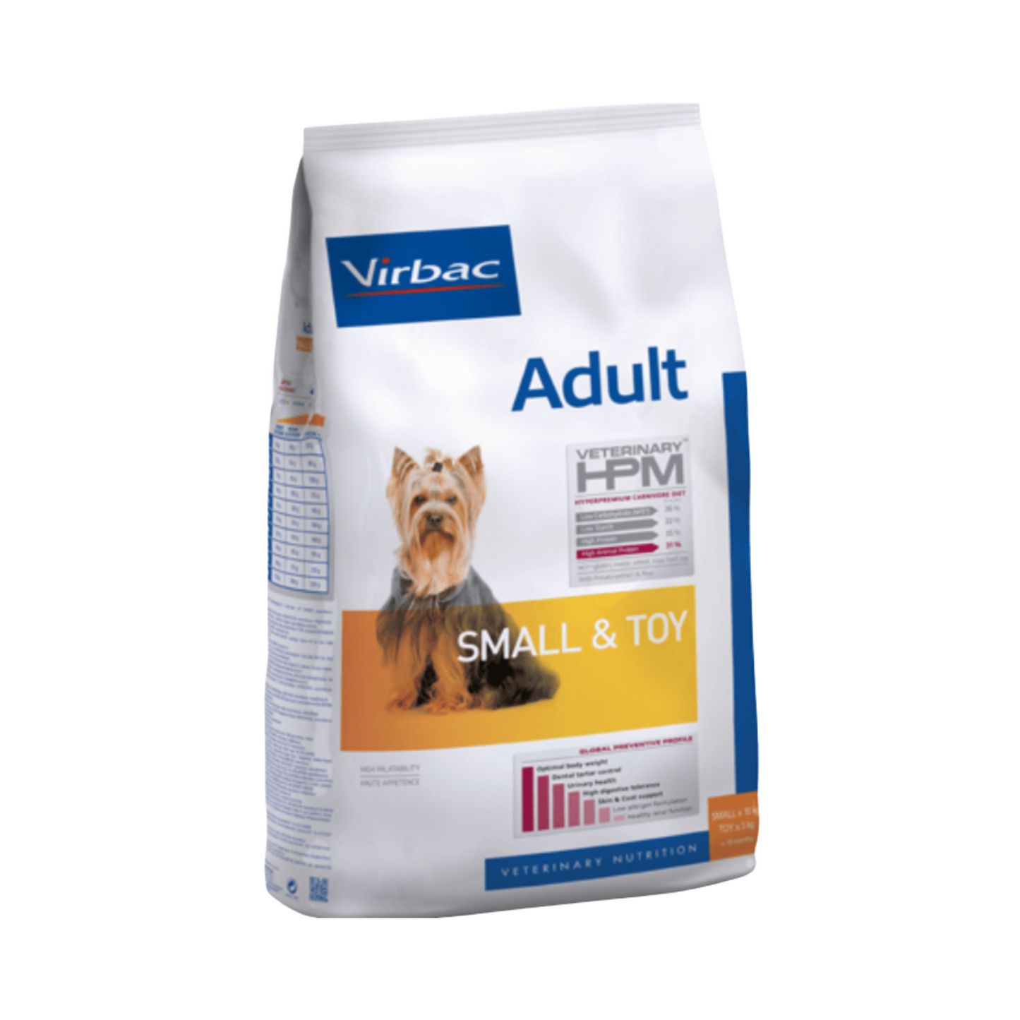 CORTA CADUCIDAD 20 Ago 2026 - VIRBAC HPM DOG ADULT SMALL & TOY 7 KG.