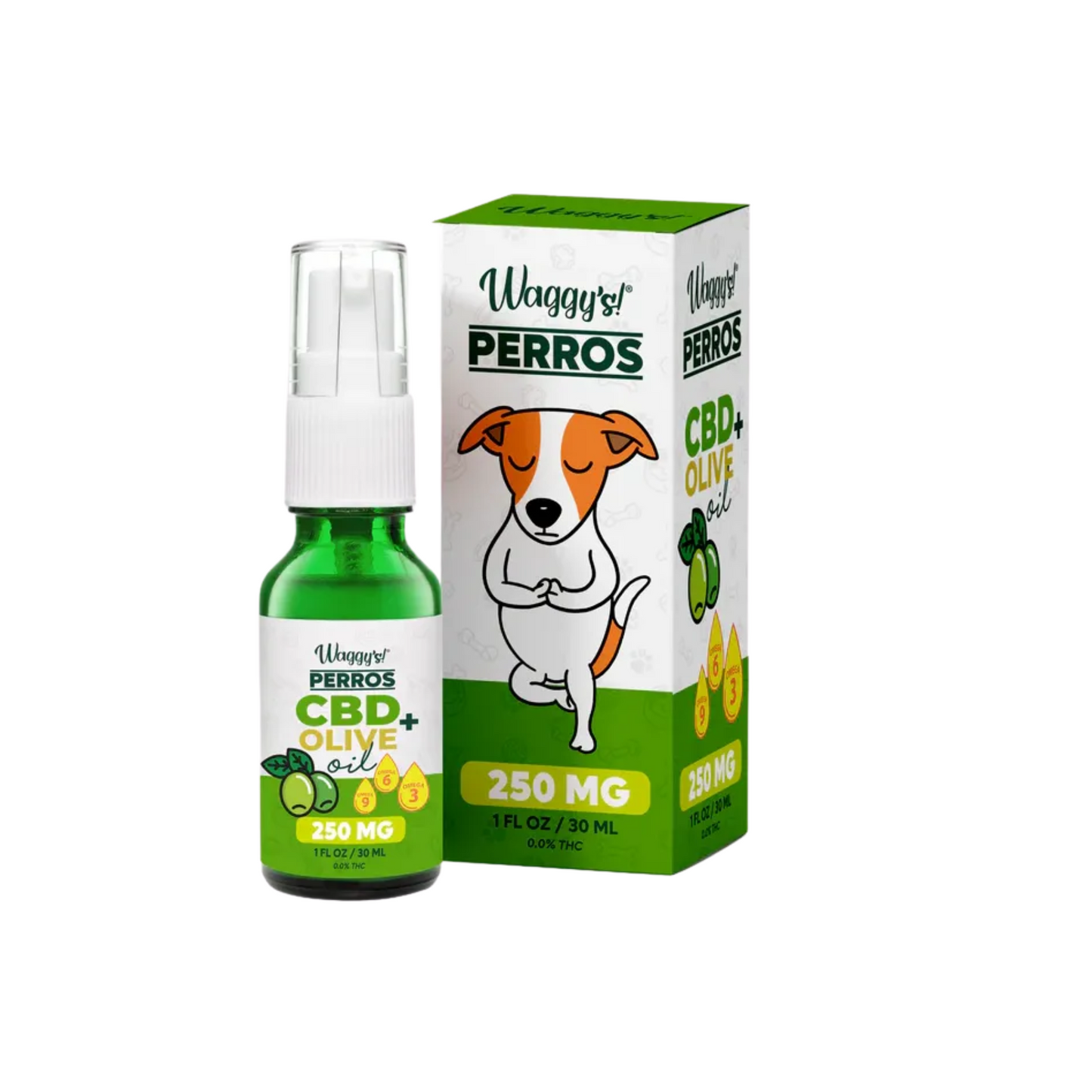 Waggys Aceite Relajante Para Perros 250 Mg Olive