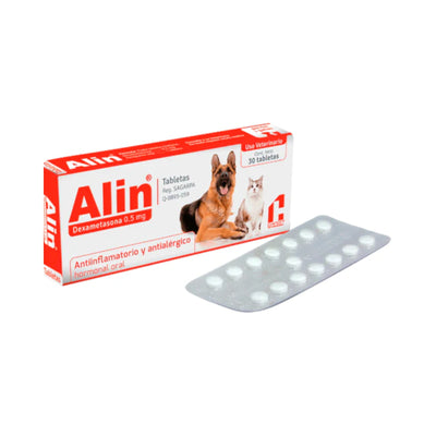 Alin Dexametasona 0.5 mg, Caja con 30 tabletas, Chinoin
