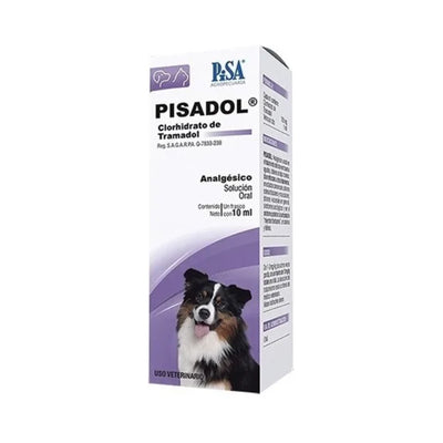 Pisadol Oral Tramadol Gotas 10 ml | Analgésico Opioide Perros y Gatos | PiSA