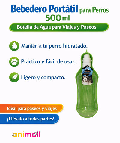 bebedero portatil para perros botella de viaje
