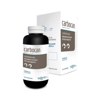Sabra Pet Health Carbocan Adsorbente de Toxinas del Tracto Digestivo Carbón Activado 100 Ml