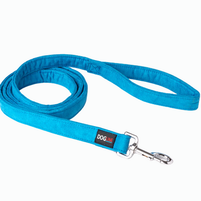 Dogline Correa De Microfibra Color Azul Para Perro Talla Grande