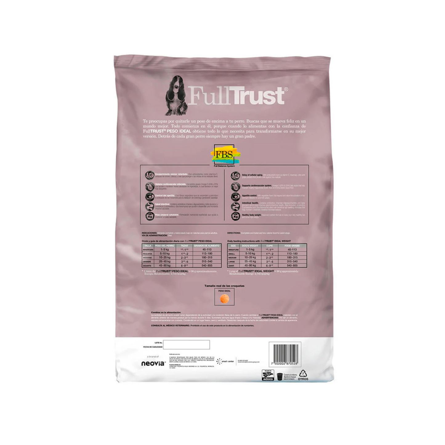 FullTrust Perro Adulto Peso Ideal 8 kg - AniMALL