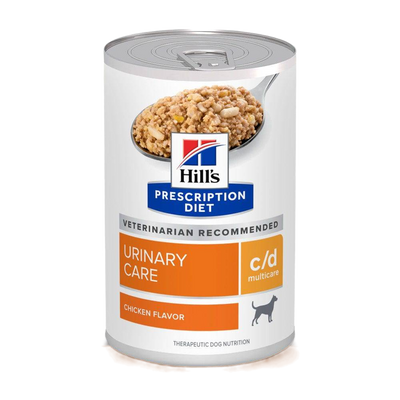 12 Latas Hill's Prescription Diet c/d Multicare, Cuidado Urinario, con Pollo para Perro, 369 g