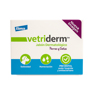 Vetriderm, Jabón Dermatológico 100 Gr., Elanco