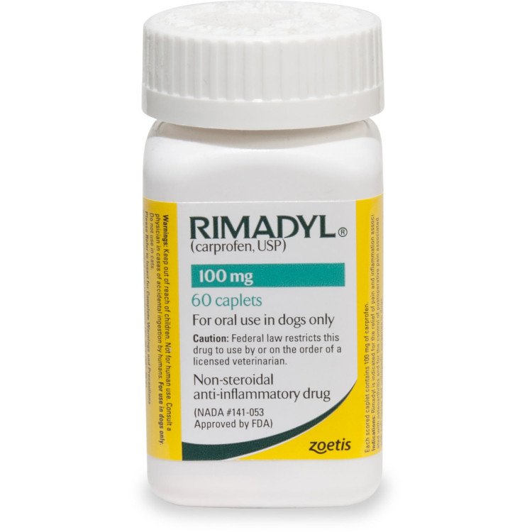 Rimadyl, Carprofeno 100mg, 60 tabletas, Zoetis.