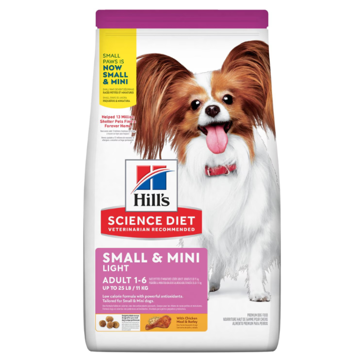 Hill's Science Diet - Alimento para Perro Small and Mini Light Adult - 2.04 Kg