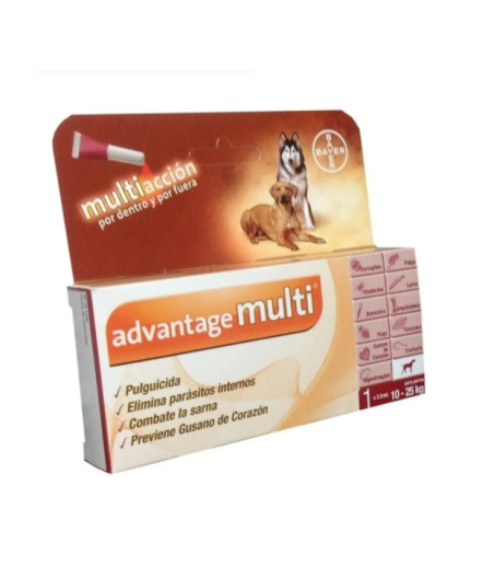 Oferta (Corta Caducidad)-Advantage Multi, Pipeta para Perros de 10 a 25 Kg. (2.5 Ml.), Elanco