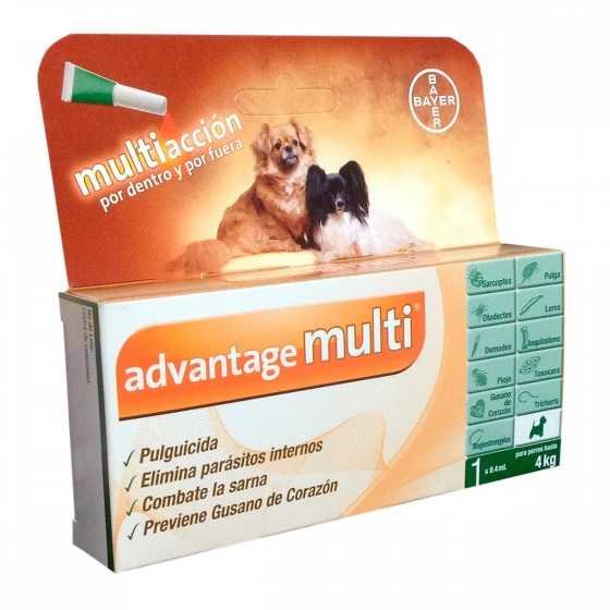 Oferta (Corta Caducidad)-Advantage Multi, Pipeta para Perros de hasta 4 Kg. (0.4 Ml.), Elanco