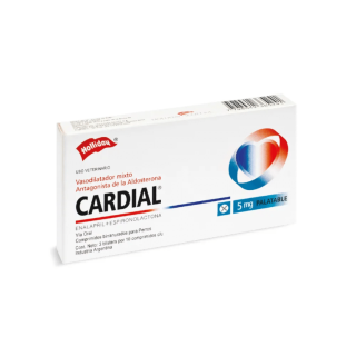 Oferta (Corta Caducidad)-Cardial 5 Mg., Vasodilatador mixto, 2 blísters con 10 comprimidos c/u,...