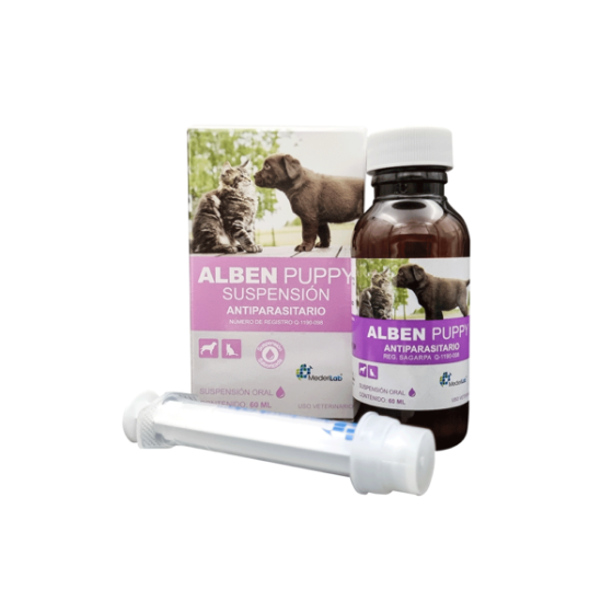 Alben Puppy, Suspensión Antiparasitario 60 ml, MederiLab