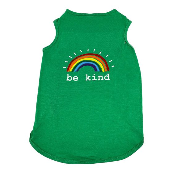 Perritos House Playera Be Kind Verde - Talla 7