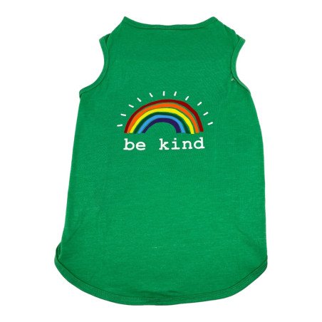 Perritos House Playera Be Kind Verde - Talla 7