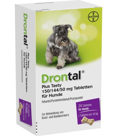 Drontal Tasty Plus Flavour para Perros 24 Tabletas, Elanco