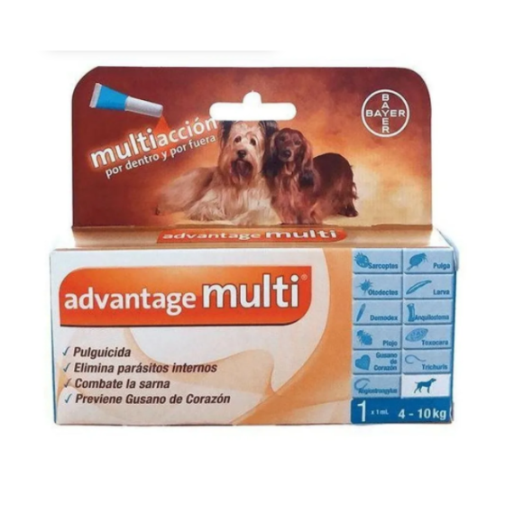 Advantage Multi, Pipeta para Perros de 4 a 10 Kg. (1 Ml.), Elanco
