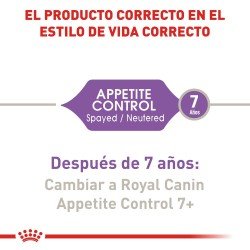 Royal Canin Gato Adulto Appetite Control Spayed Neutered 6.36 Kg.