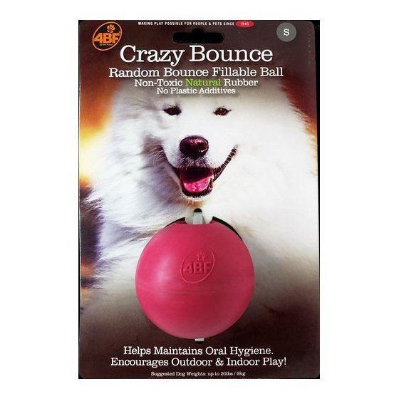 Juguete de Hule Crazy Bounce Rosa para Perro Chico 4BF