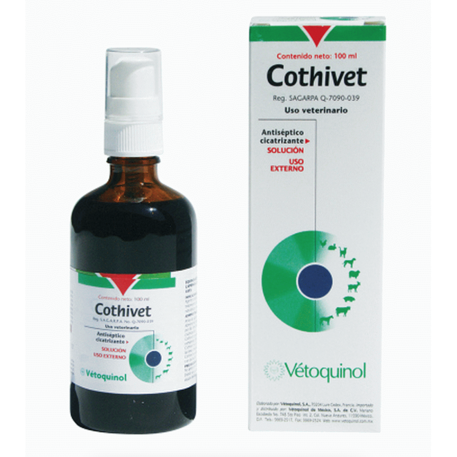 Cothivet, Antiséptico y Cicatrizante, Solución 100 Ml., Vetoquinol