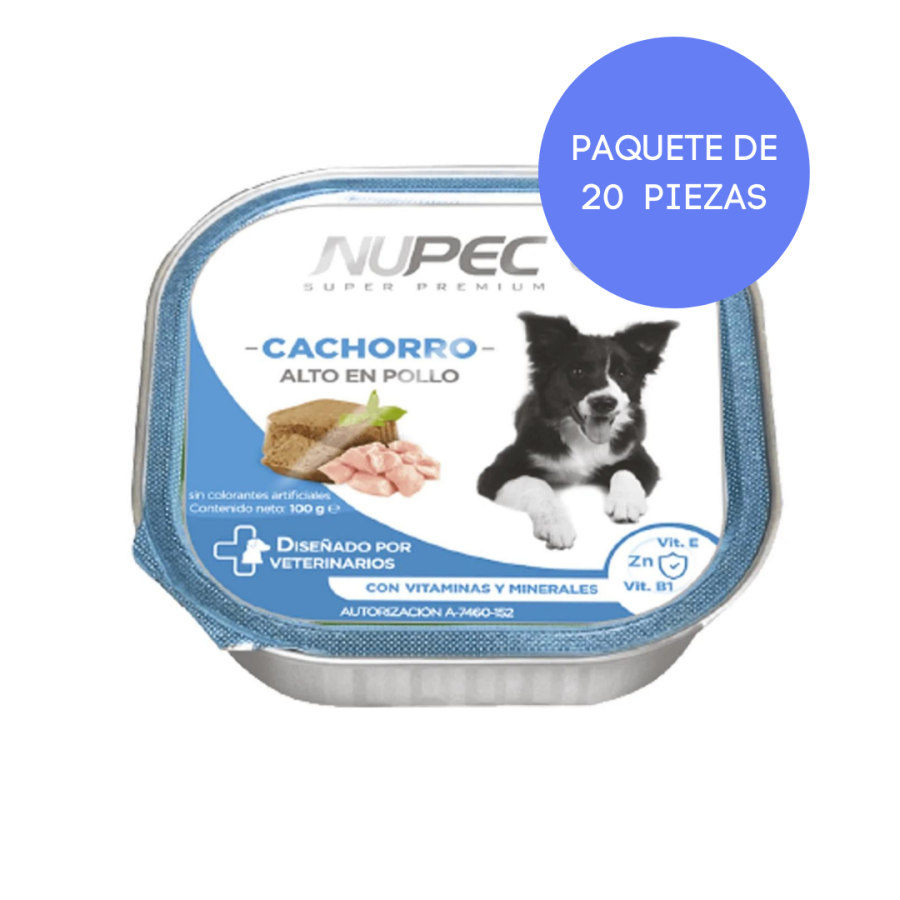 20 latas Nupec Alimento Húmedo Cachorro 100 Gr. c/u