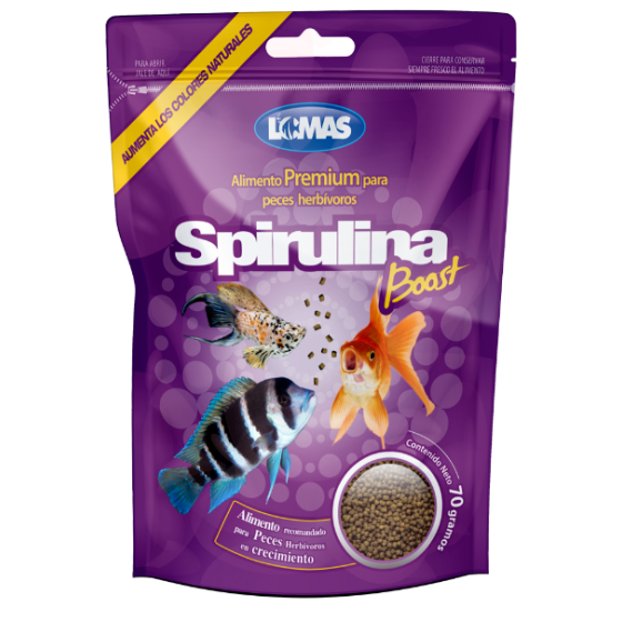 Alimento Spirulina Boost 70 Gr., Acuario Lomas