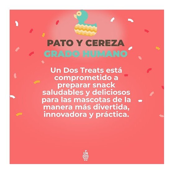 Un Dos Treats Piñata Premios para Perro sabor Pato & Cereza 156 Gr.