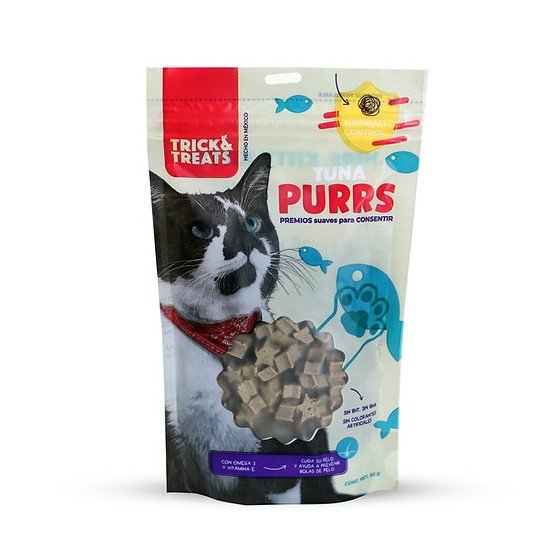 Trick & Treats Purrs Premio para Gato sabor Atún 80 Gr.