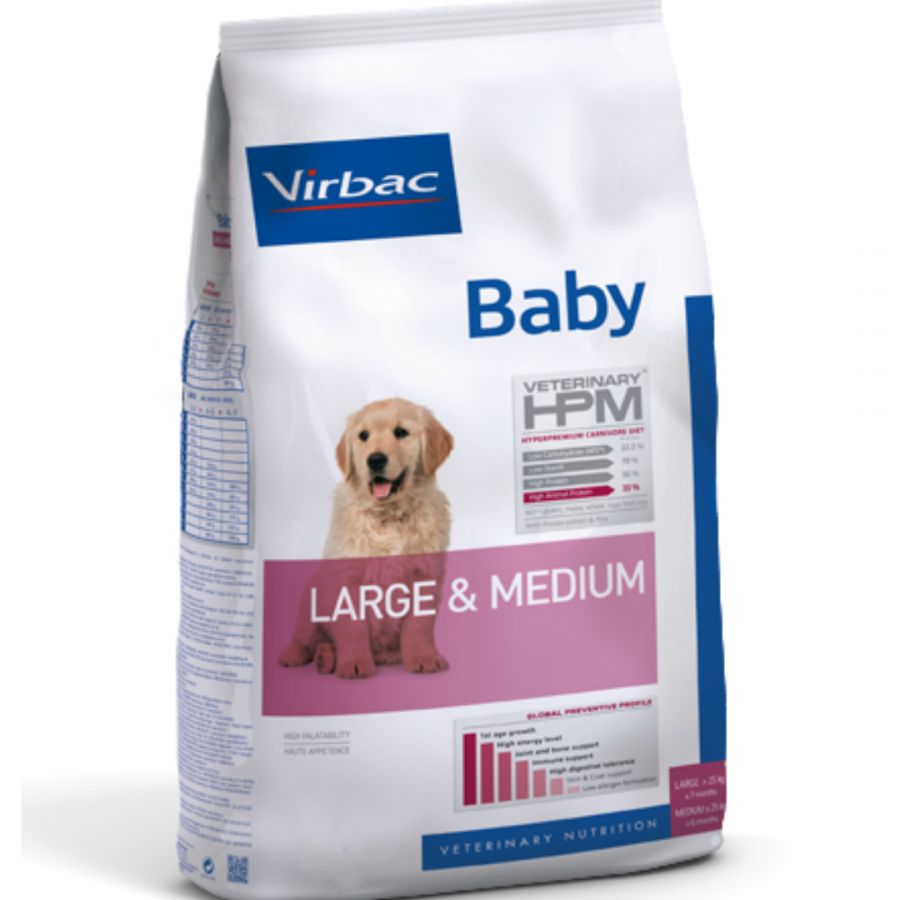 Virbac HPM Dog Baby Large & Medium 12 Kg.