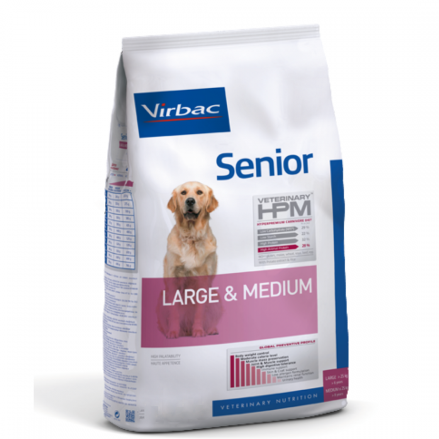 Virbac HPM Dog Senior Large & Medium 12 Kg.