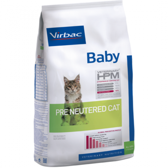 Virbac HPM Cat Baby Pre Neutered 1.5 Kg.