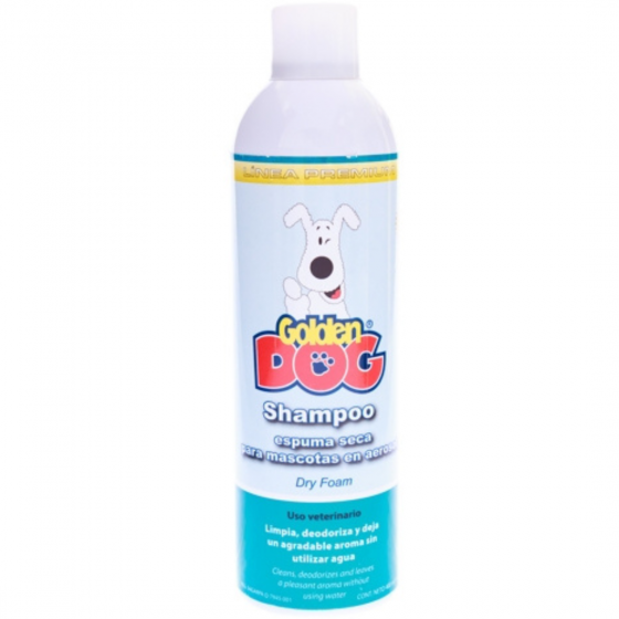 Shampoo Espuma Seca para Perros en Aerosol 400 Ml., Golden Dog