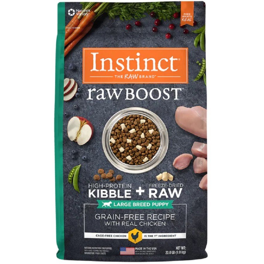 Instinct Raw Boost Perro Cachorro Raza Grande Pollo 9 Kg.