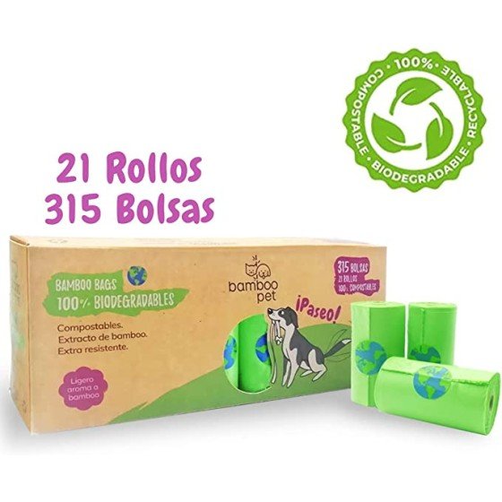 Bolsas para perro paquete de 5 rollos - Malú Pet
