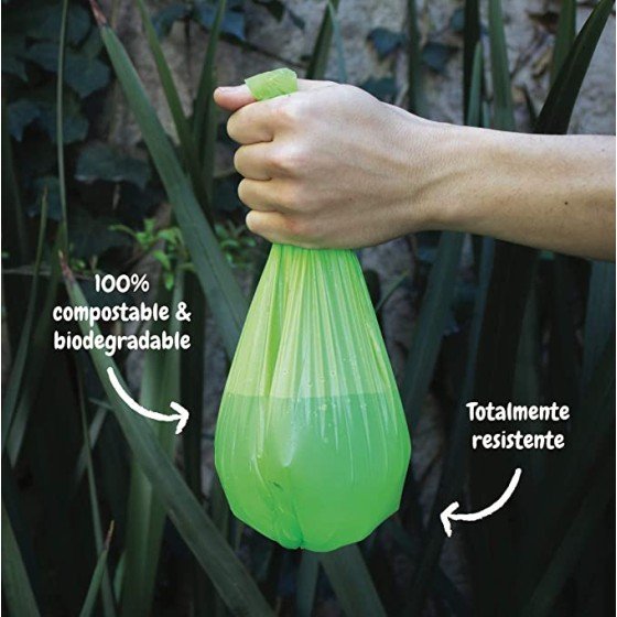 Bolsas Compostables, 100% Biodegradables 21 Rollos (315 Bolsas) para Desechos, Bamboo Pet