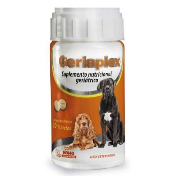 Holland Geriaplex, Suplemento Nutricional Geriátrico para Perro 30 Tabletas.