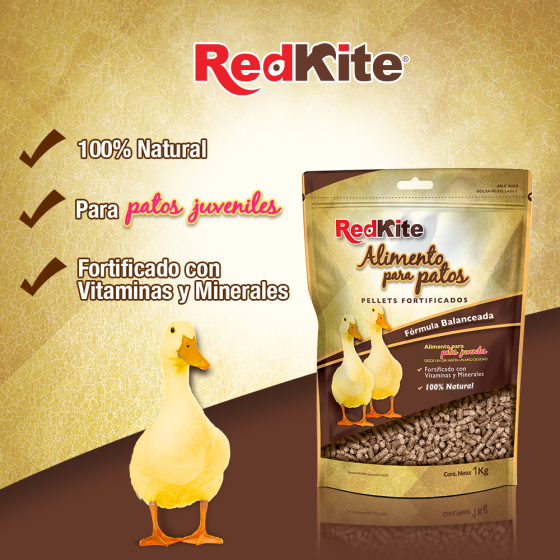 Alimento para  Patos Juveniles 1 Kg. RedKite