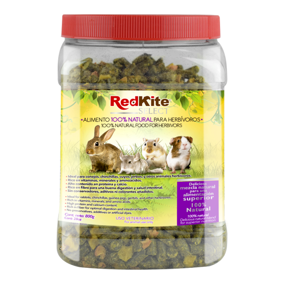 Alimento Natural para Herbivoros Select 800 G RedKite