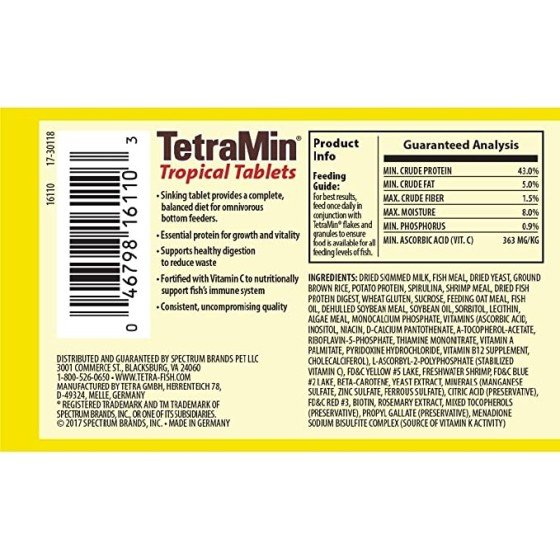 TetraMin Tropical Tablets para Peces con 48 Gramos