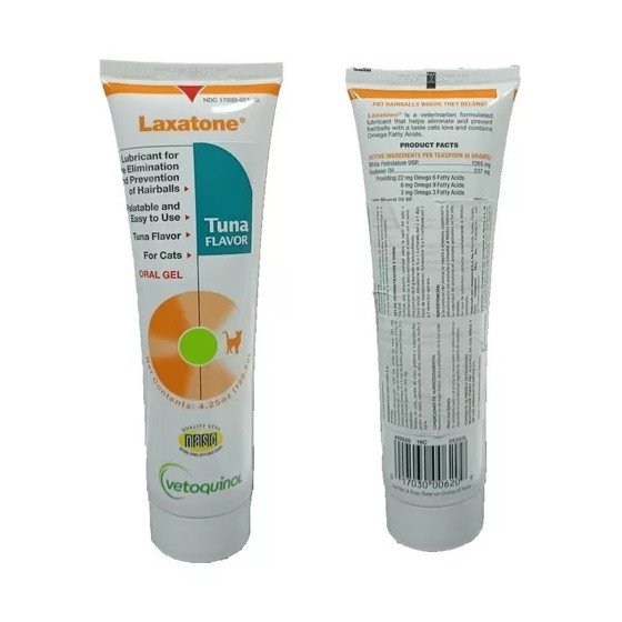 Laxatone, Lubricante Gastrointestinal en Gel (Sabor Atun) 120.5 Gr., Vetoquinol