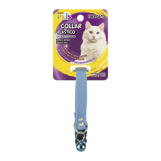 Collar Elastico con Cascabel para Gato Fancy Pets