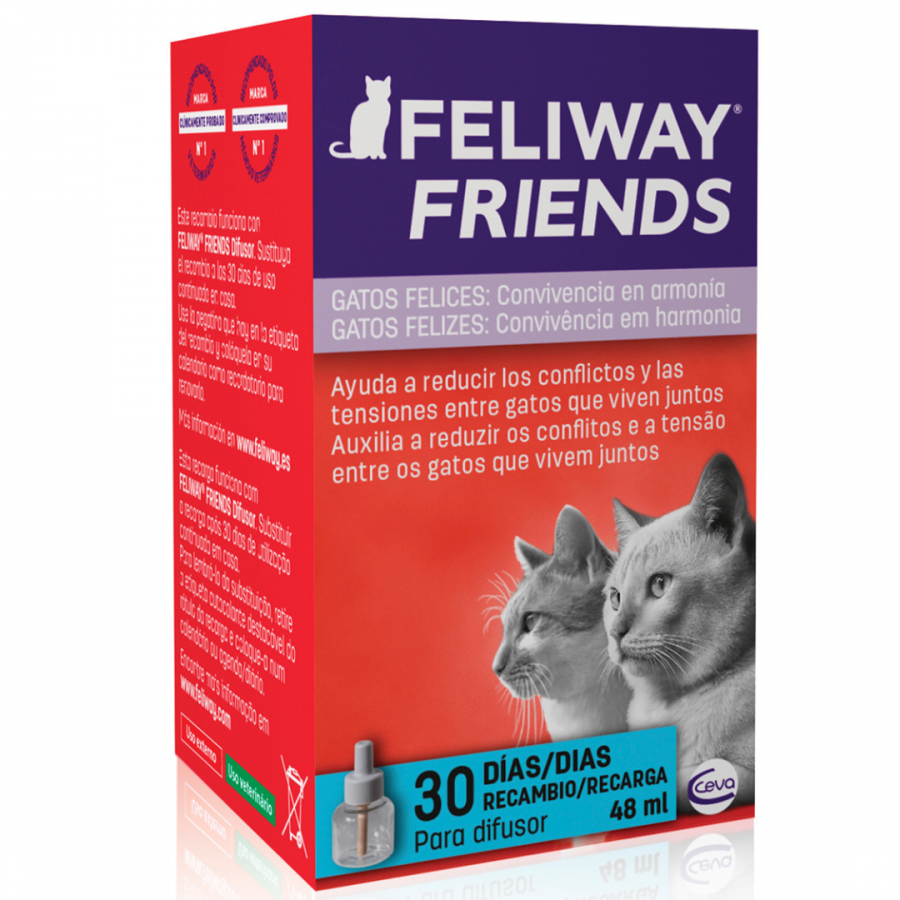 Feliway Friends Repuesto para Difusor para Gato, 48 ml