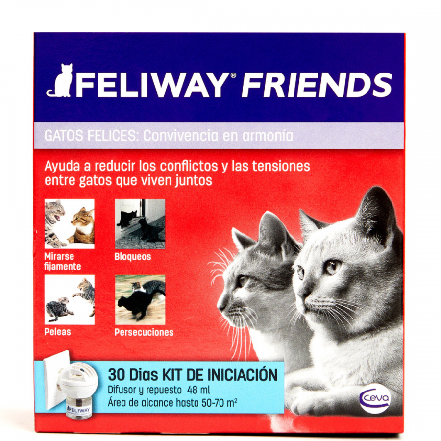 Feliway Friends Set Difusor y Repuesto para Gato, 48 ml