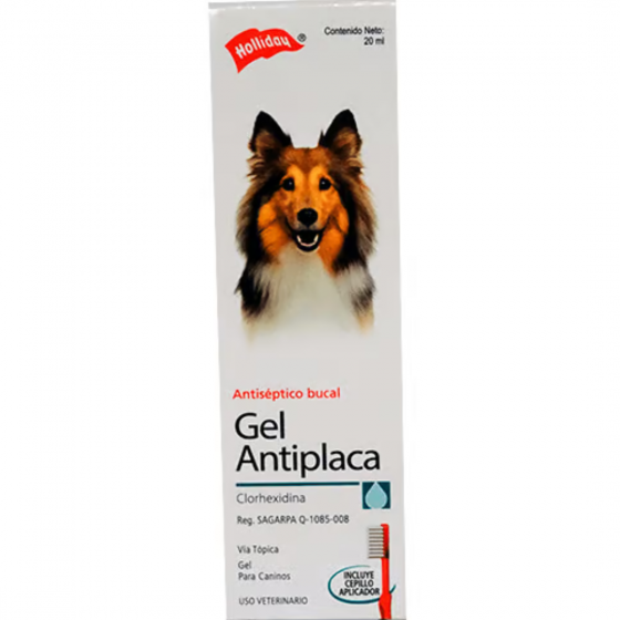 Holliday Clorhexidina Gel Antiplaca Gotero para Perros y Gatos 20 ml