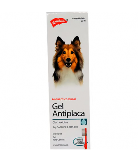 Holliday Clorhexidina Gel Antiplaca Gotero para Perros y Gatos 20 ml