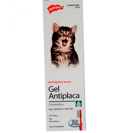 Holliday Clorhexidina Gel Antiplaca Gotero para Perros y Gatos 20 ml