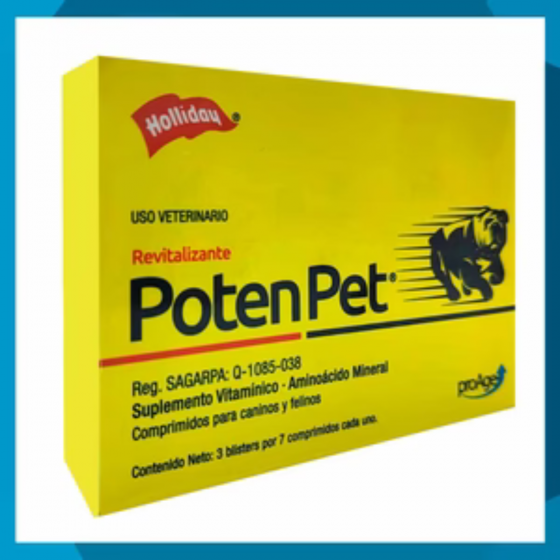 Holliday Poten Pet c/3 Blister 7 Comprimidos c/u