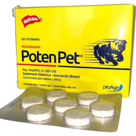 Holliday Poten Pet c/3 Blister 7 Comprimidos c/u