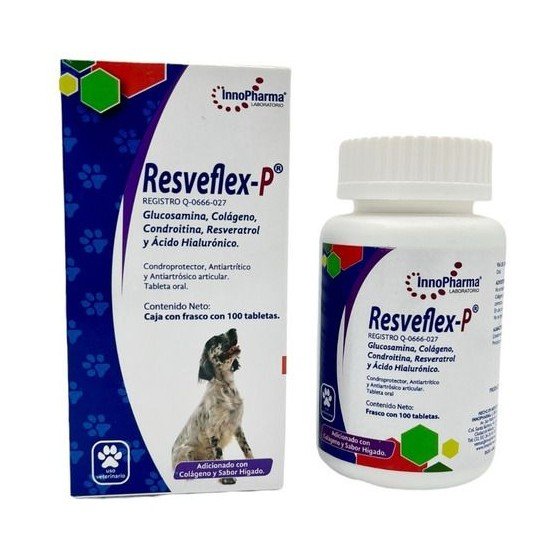 Innopharma Resveflex-P, Condroprotector, Frasco con 100 Tabletas.